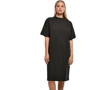 Urban Classics Lange jurk van organische stof voor dames, damesjurk, zwart.