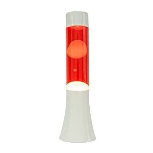 Fisura - Lavalamp met verchroomde basis Verscheidenheid aan modellen Lamp met ontspannend effect Met reservelampje 11 cm x 11 cm x 39,5 cm (Rood, mini)