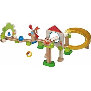Speelgoed - Wooden Toys - Knikkerbaan Rollebollen - Basisdoos - Windmolenbaan