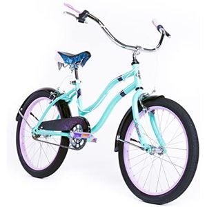 Huffy Fairmont Hybride cruiser fiets voor meisjes, 50,8 cm, blauwgroen, elegant, voor kinderen van 6 tot 9 jaar