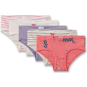 Sanetta Lot de 5 slips pour fille rose | Culottes de qualité supérieure et durables pour filles en mélange de coton. Contenu : lot de 5 sous-vêtements pour filles, Rose, 104