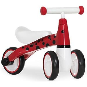Hauck Baby Rutscher 1st Ride Three loopfiets voor kinderen vanaf 1 jaar tot 20 kg, 3 EVA-wielen, ergonomisch, kantelbeveiliging, slagbegrenzing van het stuur, binnen en buiten, lieveheersbeestje