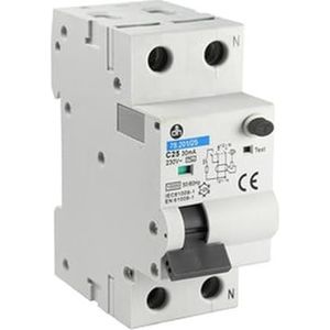 Interrupteur différentiel magnétique 1P+N 25 A 30 mA 6 KA, protection électrique et régulation du courant dans les installations électriques.