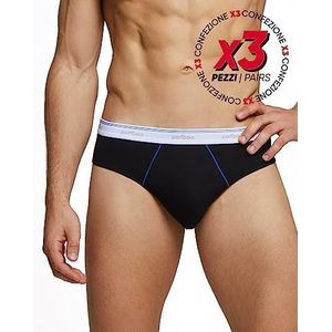 POMPEA Culotte Homme (Paquet de 3), noir/bleu, L