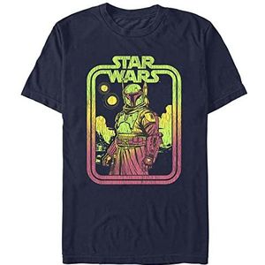 Star Wars T-shirt à manches courtes unisexe Boba Retro Organic, Bleu marine, M