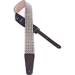 Perri's Leathers Ltd | Shop & studs riemen voor basgitaar, akoestische en elektrische gitaren - breedte 6,3 cm, lengte verstelbaar van 124,5 cm tot 152,4 cm (P25STUD-7113)