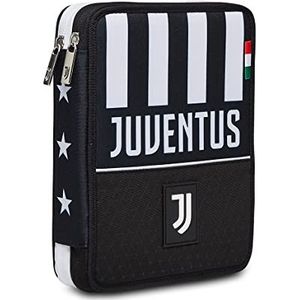 Schooletui - Maxi FC Juventus Football - wit en zwart, schoolpenhouder voor kinderen, wit/zwart, Taglia Unica, school, Wit/Zwart, school