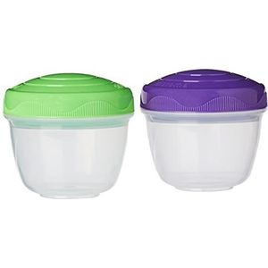 Sistema Yogurt TO GO voedselcontainer | 150 ml | kleine wierookstokjes | BPA-vrij | op kleur gesorteerd | 2 stuks