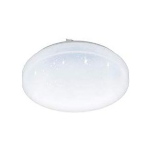 EGLO Frania-s - LED-plafondlamp - Ø28 cm - 1-lichts - wit/kristaleffect