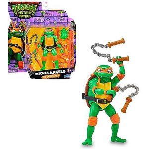 Giochi Preziosi Giochi Preziosi TU8054 Ninja-schildpadden, 11 cm, met wapens, Michelangelo, speelgoed voor kinderen vanaf 4 jaar