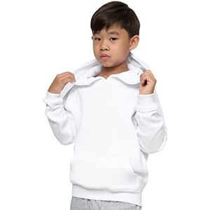 Urban Classics Boys Blank Hoody Sweatshirt voor jongens, Wit.