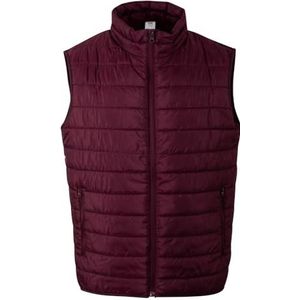 Mukua Melton Gilet unisexe rembourré léger, couleur vin, taille 3XL, Rouge bordeaux, 3XL