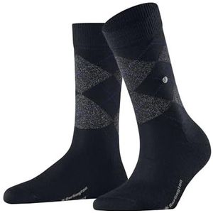 Burlington Marylebone Lurex W So wol met patroon, 1 paar damessokken (1 stuk), marineblauw 6125