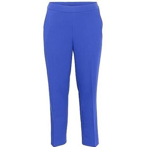 Kaffe Curve Kaffe Curve Plus-size damesbroek, volledige lengte, elastisch, taille, zakken, dames, Clematis Blauw