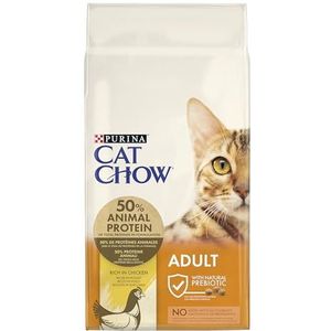 CAT CHOW Droogvoer met naturiumtm Rijk aan kip, voor volwassen katten, 10 kg