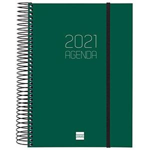 Finocam - Kalender 2021, 1 dag pagina, spiraalbinding, ondoorzichtig, Catalaans groen