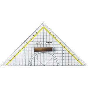 Liquidraw Driehoek liniaal set 25 cm gradenboog navigatiemeter