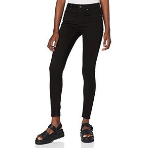 G-STAR RAW Midge Mid-Waist Straight Jeans voor dames, zwart (Pitch Black B964-a810)
