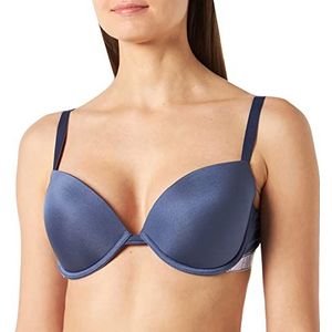 Emporio Armani Iconic Push-up microvezel bh voor dames, zwart, 90A, zwart.