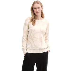 TOM TAILOR Pull en tricot pour femme avec motif, 37571 - Motif floral imprimé à l'intérieur, M
