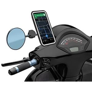 Shapeheart Magnetische telefoonhouder voor motorfiets voor achteruitkijkspiegel | Universal 360 rotatie | Trillingsstomer | Motorfiets en Scooter waterdichte scooter mobiele telefoonhouder