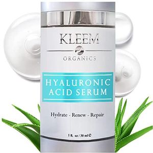 Hoog gedoseerd biologisch hyaluronzuurserum - Gezichtsserum - Veganistisch - Gezichtsverzorging voor mannen en vrouwen - Anti-aging serum met hyaluronzuur met aloë vera