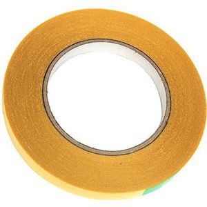 BONUS Eurotech 2BL11.00.0012/050A # Dubbelzijdig zelfklevend plakband, breedte 12 mm, lengte 50 m, dubbelzijdig kunstrubber, totale dikte 0,09 mm, geel