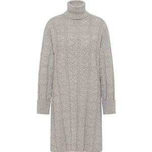 myMo Robe en tricot pour femme 12419506-MY01, gris clair chiné, XL/XXL, Robe en tricot, XL-XXL