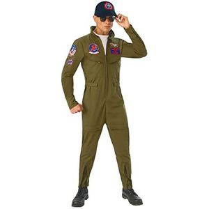 Rubies Slipper Company LLC Top Gun Men's Jumpsuit Fancy Dress Kostuum S