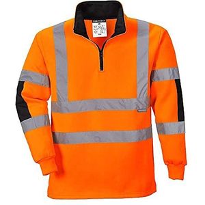 Portwest Rugby-Sweatshirt Xenon, kleur: oranje, maat: XXL, B308ORRXXL