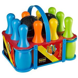 Idena XXL Kegelspel Set - Leuk voor Jong en Oud - Inclusief 10 Kegels en 2 Ballen