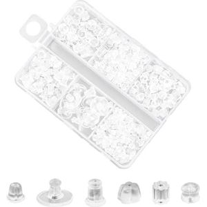 WLLHYF 550 stuks oorstekers voor oorstekers, 6 stijlen, zachte siliconen veiligheidspads, veilige vervangingsset voor oorstekers, oorstekers, oorstekers, oorstekers,, Kunststof