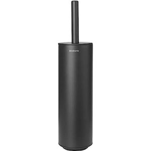 Brabantia - Toiletborstel en toilethouder Mindset - Hygiënisch siliconen - handvat van beschermend staal - Corrosiebestendig - WC-accessoires - Infinite Grey - 42 x 11 x 9,6 cm