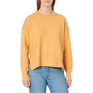 VERO MODA Vmdolly Ls Dameshemd met ronde hals Ga Boo Goud Geel Wit Melange XL, goudgeel. Kleur: wit gemêleerd