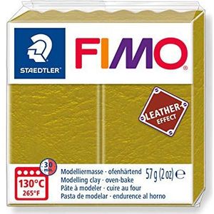 Staedtler FIMO Leather, Olijfklei met ovenhardend ledereffect, voor beginners en kunstenaars, 57 gram brood, 8010-519 ST