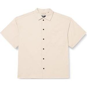 JACK & JONES Jcomaze Oversized Shirt Ss Herenshirt met korte mouwen, Lichtbeige, XXL