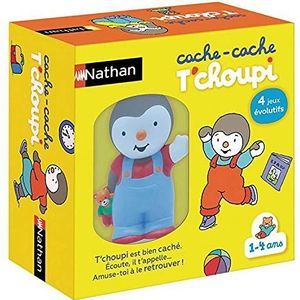 Nathan – T'Choupi-verstoppertje – elektronisch spel – educatief spel – T'Choupi is verborgen! Veel plezier bij het vinden – van 1 tot 4 jaar – vanaf 1 jaar, rood E blauw