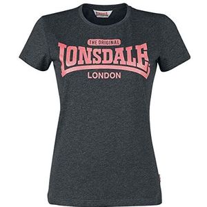 Lonsdale Tulise T-shirt voor dames, Marl Black