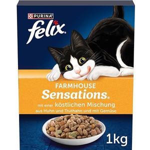 FELIX Farmhouse Sensations droogvoer voor katten met kip en kalkoen, 1 kg