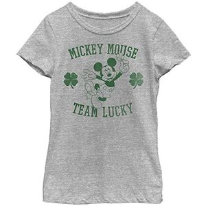 Disney Mickey Mouse Team Lucky St Patty Girls T-shirt grijs gemêleerd Athletic XS, Athletic grijs gemêleerd