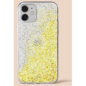 ERT GROUP Beschermhoes voor mobiele telefoon voor Apple iPhone 12 / 12 Pro, officieel gelicentieerd product, motief Mandala's 009, met glittereffect