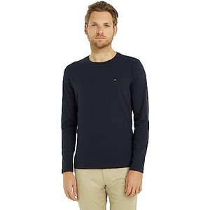 Tommy Hilfiger Stretch Slim Fit T-shirt met lange mouwen voor heren