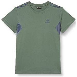 hummel Hmlstaltic Cotton T-Shirt S/S Kids T-shirt unisexe pour enfants, Vert canard, 176