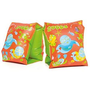 Zoggs Zoggy opblaasbare zwemvleugels voor jongeren, uniseks, oranje/groen, 1-6 jaar, 11-25 kg