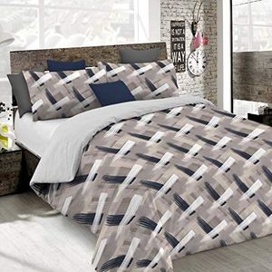 Fantasy Italian Bed Linen dekbedovertrek voor eenpersoonsbed, microvezel, motief penseelsporen