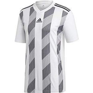 adidas Striped19 Jersey SS jongensshirt, Wit (wit/zwart)