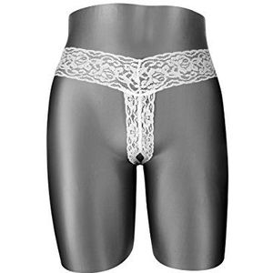 Fashion Secret String Brésilien Blanc Ouvert Dentelle Taille Unique