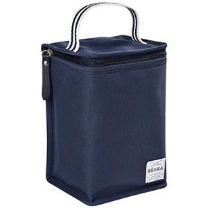 Béaba Lunchtas, geïsoleerd, voor flessen, grote capaciteit, grote capaciteit, transportcompleet, zacht materiaal, opvouwbaar, waterdichte stof, marineblauw/strepen