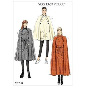 Vogue Patterns Cape en riem voor dames, zakdoek, meerkleurig, 15 x 0,5 x 22 cm