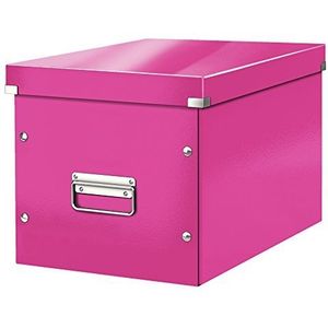 Leitz Click & Store, grote kubus opslag- en transportdoos, 61080023, roze